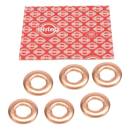 6x ELRING 924.867 Dichtring Dichtscheibe Einspritzd&uuml;se Einspritzventil f&uuml;r MERCEDES CDI