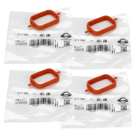 4x ELRING 074.990 Intake Manifold Gasket for BMW E87, E46, E90-93, E39, E60, E61, X3, E83, M47