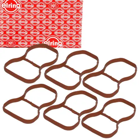 6x ELRING Ansaugkr&uuml;mmerdichtung f&uuml;r BMW E90-93 F10 F11 F07 F01-04 X5 X6 N57 11617807480