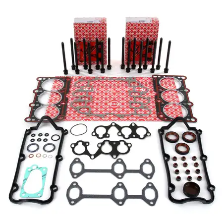 ELRING Zylinderkopfdichtung + Schraubensatz f&uuml;r AUDI 80 B4 100 A6 C4 2.6 2.8