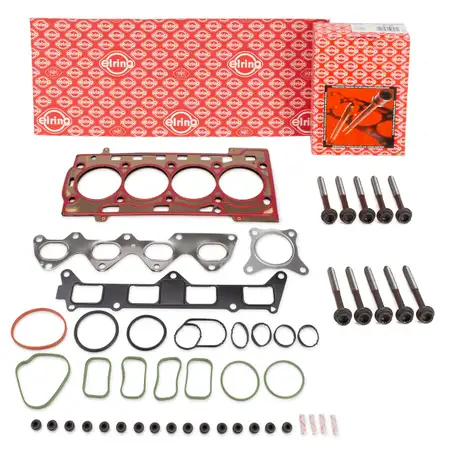ELRING Zylinderkopfdichtungssatz + Schrauben f&uuml;r VW Golf 5 6 Passat B6 B7 A1 8X 8P 1.4 TSI