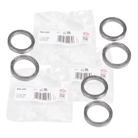 6x ELRING Dichtring Abgaskr&uuml;mmer f&uuml;r BMW E81-88 E90-93 E60 E61 X1 X3 N52 N53 18407530606