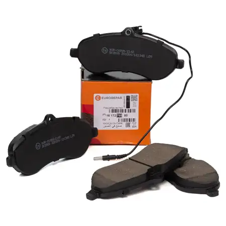 EUROREPAR Bremsbel&auml;ge + Sensor f&uuml;r CITROEN Jumpy 2 FIAT PEUGEOT TOYOTA vorne 1617279580