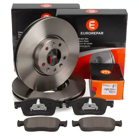 EUROREPAR Bremsscheiben + Bel&auml;ge f&uuml;r CITROEN Jumpy 3 OPEL Vivaro C PEUGEOT Expert vorne