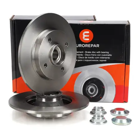 EUROREPAR Bremsscheiben + Radlager Satz f&uuml;r CITROEN DS OPEL PEUGEOT hinten 1619237980