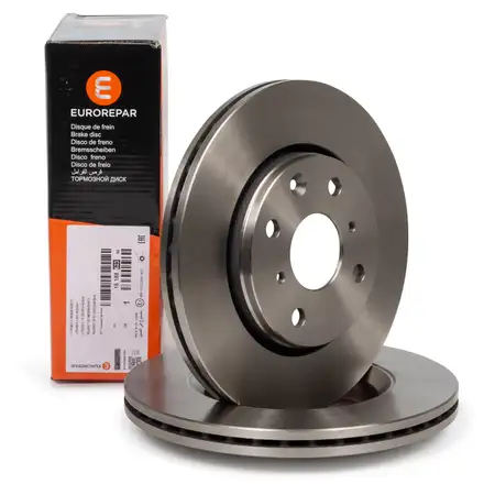 EUROREPAR Bremsscheiben Satz f&uuml;r CITROEN C1 1 2 PEUGEOT 107 TOYOTA Aygo vorne 1687772180