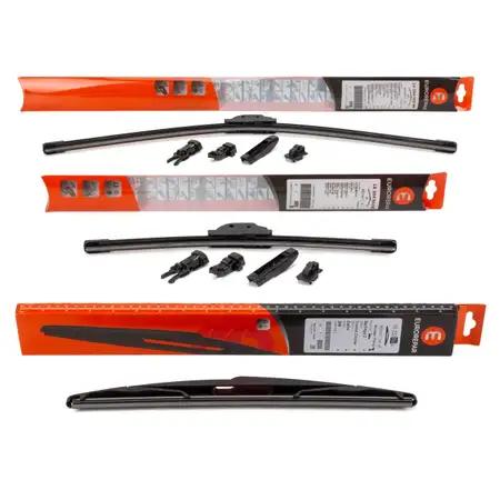 EUROREPAR Scheibenwischer Set f&uuml;r CITROEN Berlingo C3 2 PEUGEOT 1 Partner vorne + hinten