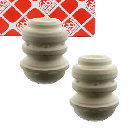 2x febi 17288 Anschlagpuffer Gummianschlag Gummilager f&uuml;r OPEL Omega B Vorderachse 0344416