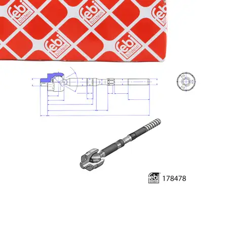FEBI 178478 Spurstange Axialgelenk Gelenkstange RENAULT Kadjar HA Vorderachse 485212518R