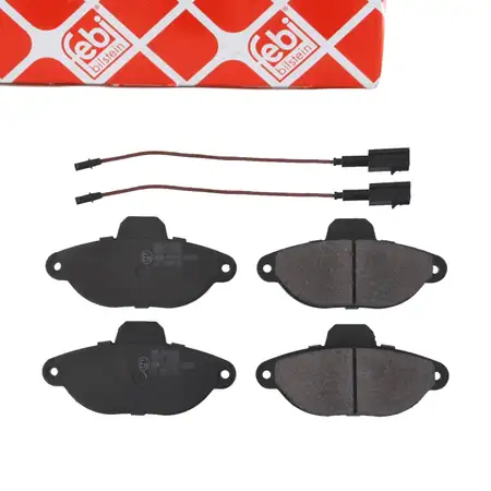 febi 16084 Bremsbel&auml;ge + Sensor FIATPunto 176 188 ohne ABS f&uuml;r LANCIA Y 840 1.1 1.2 vorne