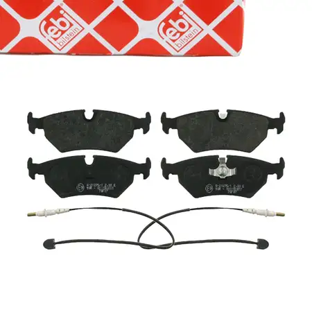 febi Bremsbel&auml;ge + Warnkontakt f&uuml;r CITROEN Evasion 22 U6 PEUGEOT 806 FIAT Ulysse hinten