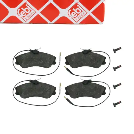 febi Bremsbel&auml;ge + Warnkontakt f&uuml;r CITROEN Berlingo Xsara PEUGEOT Partner vorne 1720.59