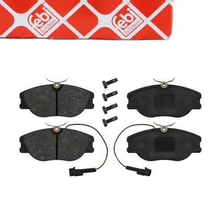 febi Bremsbel&auml;ge + Warnkontakt f&uuml;r ALFA 145 146 930 155 167 FIAT Coupe 175 Croma 154 vorne