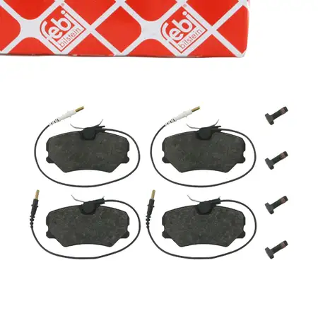 febi 16258 Bremsbel&auml;ge Bremsbelagsatz + Warnkontakt f&uuml;r CITROEN C3 1 ZX PEUGEOT 1 2 vorne