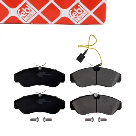 febi 16392 Bremsbel&auml;ge + Warnkontakt f&uuml;r CITROEN Jumper PEUGEOT Boxer FIAT Ducato vorne