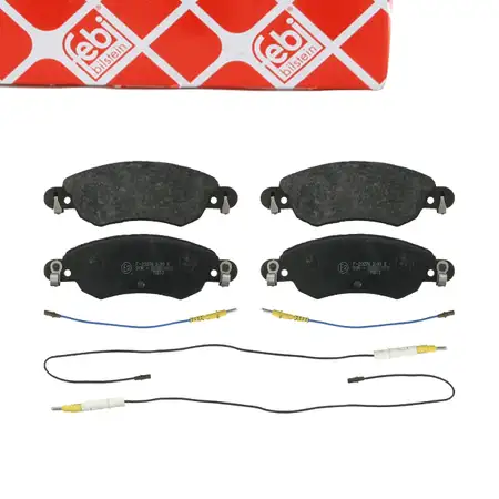 febi Bremsbel&auml;ge + Warnkontakt f&uuml;r CITROEN C5 1 1.8 16V Bj. 03.2001-08.2004 vorne 4252.14