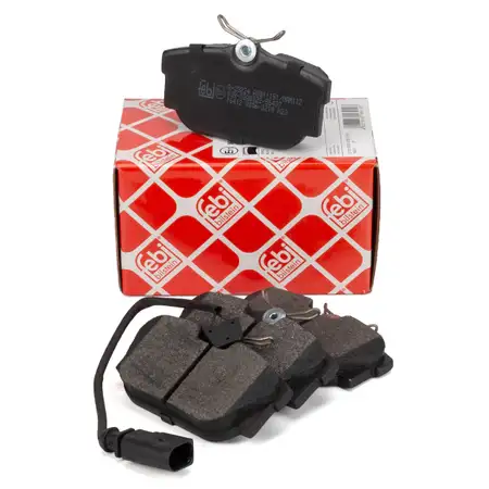 febi 16412 Bremsbel&auml;ge + Warnkontakt f&uuml;r VW Transporter California 2E2 hinten 7D0698451J