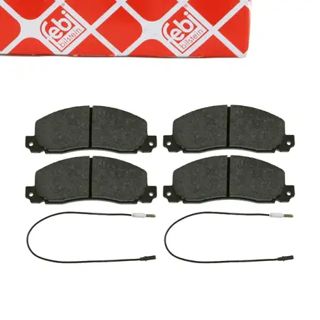 febi Bremsbel&auml;ge Bremsbelagsatz + Warnkontakt f&uuml;r RENAULT Trafic TXX TXW OPEL Arena vorne