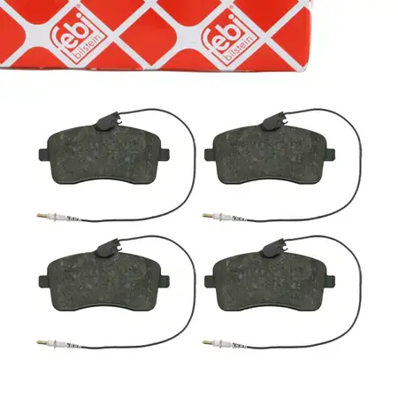 febi 16547 Bremsbel&auml;ge + Warnkontakt f&uuml;r PEUGEOT 407 6D Coupe 6C 407 SW 6E vorne 4252.77