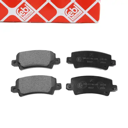 febi Bremsbel&auml;ge Bremsbelagsatz f&uuml;r TOYOTA Corolla 1.4-2.0 VVT-i/D-4D hinten 04466-02020
