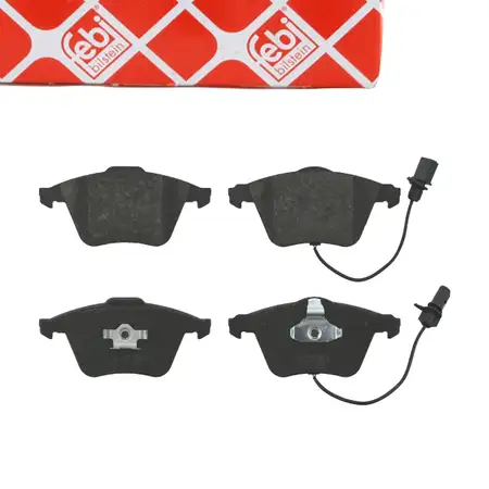 febi Bremsbel&auml;ge + Warnkontakt f&uuml;r AUDI A4 B6 B7 A6 C6 A8 D3 SEAT Exeo 3R vorne 4F0698151A