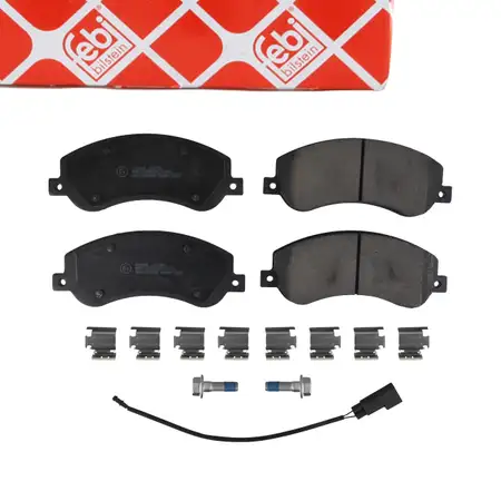 febi 16637 Bremsbel&auml;ge + Warnkontakt f&uuml;r FORD Transit Bj. 04.2006-08.2014 VW Amarok vorne