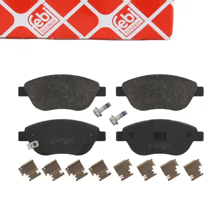 febi 16630 Bremsbel&auml;ge Bremsbelagsatz Bremskl&ouml;tze f&uuml;r FIAT 500L 351 352 OPEL Corsa D vorne