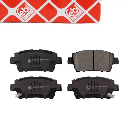 febi Bremsbel&auml;ge Bremsbelagsatz f&uuml;r TOYOTA Corolla E12 Yaris P1 Yaris Verso P2 Prius vorne