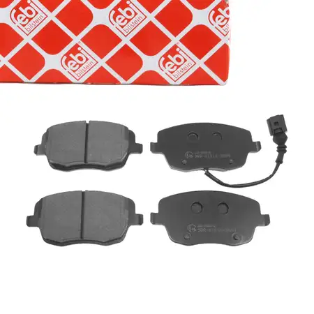 febi Bremsbel&auml;ge + Warnkontakt f&uuml;r VW Polo 9N 9A SEAT Ibiza 3 SKODA Fabia 1 2 vorne