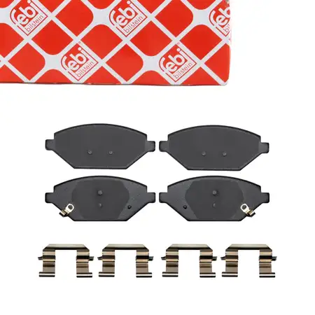 febi 175679 Bremsbel&auml;ge Bremsbelagsatz f&uuml;r OPEL Karl C16 1.0 LPG 73 PS mit 256mm vorne