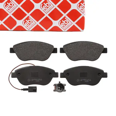 febi Bremsbel&auml;ge + Warnkontakt f&uuml;r FIAT Doblo 263 OPEL Combo mit &Oslash; 384mm Scheiben vorne