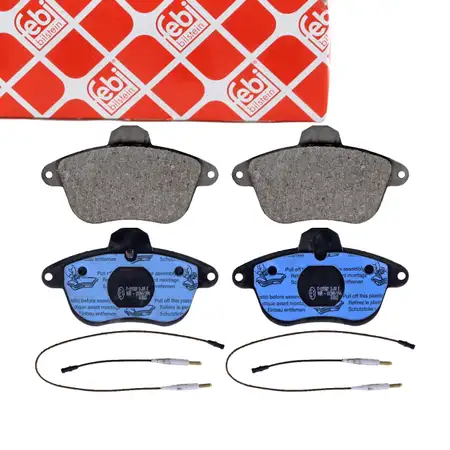 febi Bremsbel&auml;ge + Warnkontakt f&uuml;r CITROEN XM Y3 Y4 RENAULT Clio 2 BB CB vorne oder hinten