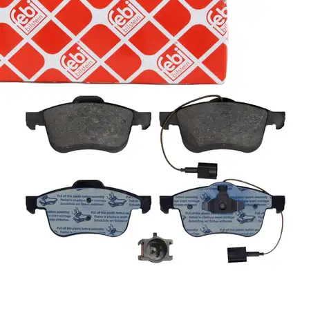 febi 116104 Bremsbel&auml;ge + Warnkontakt f&uuml;r FIAT Doblo 263 OPEL Combo LANCIA Delta 3 vorne