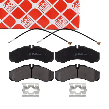 febi 116255 Bremsbel&auml;ge Bremsbelagsatz + Warnkontakt f&uuml;r IVECO Daily 2 3 vorne 001906401