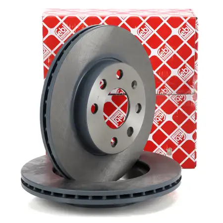 febi 19508 Bremsscheiben Satz f&uuml;r OPEL Corsa C 1.0 1.2/Twinport 1.4 1.7 DI mit ABS vorne
