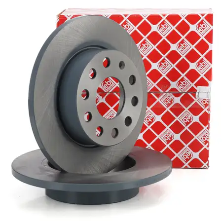 febi 36215 Bremsscheiben Satz f&uuml;r VW Golf 5 6 Touran 8P Altea Octavia 2 3 Superb 2 hinten