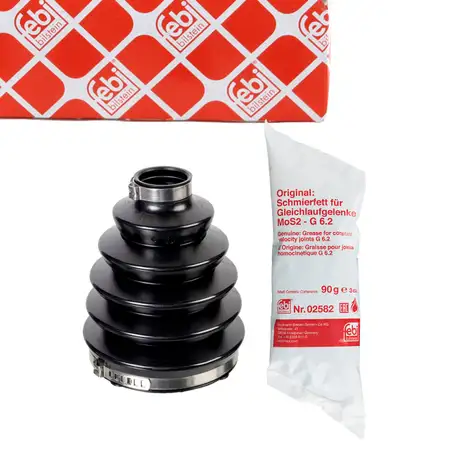 febi Achsmanschette Satz Antriebswelle f&uuml;r AUDI A6 C8 A7 Q8 VW Multivan T6 vorne radseitig