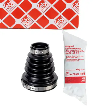 febi Achsmanschette Satz Antriebswelle f&uuml;r OPEL Corsa F PEUGEOT 2 vorne rechts getriebes.