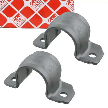 2x febi 23604 Halterung Stabilisatorlager f&uuml;r VW Golf 5 6 Passat Sharan Tiguan hinten
