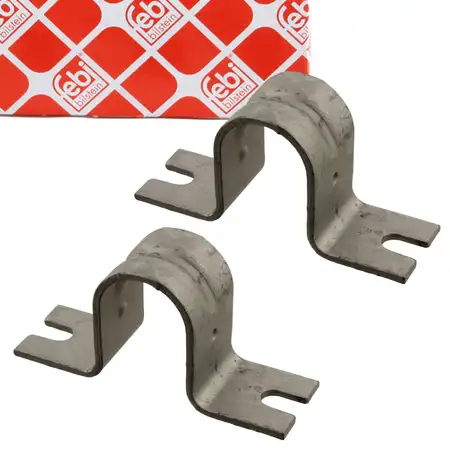 2x febi 29946 Halterung Stabilisatorlager f&uuml;r RENAULT Laguna 2 vorne 8200272596