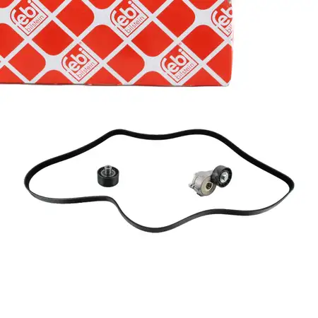 febi 183556 Keilrippenriemensatz f&uuml;r CITROEN Berlingo C5 3 PEUGEOT Bipper Partner 1.6HDi