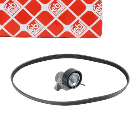 febi 183559 Keilrippenriemensatz f&uuml;r CITROEN C3 2 1.1 1.4 bis ORGA PEUGEOT 207 1.4 1.6 16V