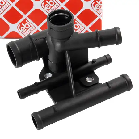 febi Wasserflansch K&uuml;hlmittelflansch f&uuml;r VW Golf 5 6 Passat B6 AUDI A3 8P SEAT Leon 1M 2.0