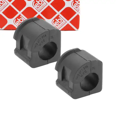 2x febi Stabilisatorlager f&uuml;r VW Golf 2 3 Polo 3 6V Caddy 2 SEAT Ibiza 2 Cordoba 6K vorne