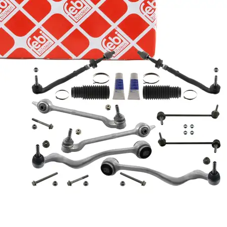 febi 46291 PROKIT Reparatursatz Querlenker f&uuml;r BMW 5er 520-530i 520-530d vorne 12-teilig