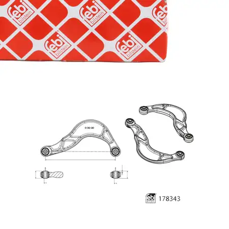 febi Querlenker Lenker Radaufh&auml;ngung f&uuml;r FORD Galaxy 2 S-Max 1 WA6 hinten au&szlig;en 1737518
