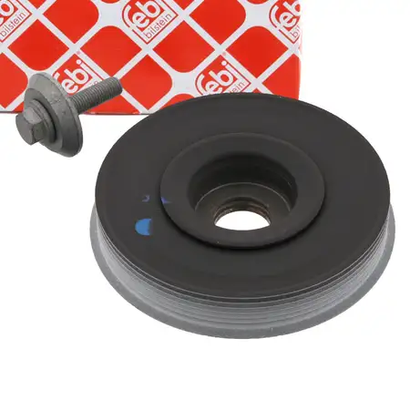 febi PROKIT Riemenscheibe Kurbelwelle f&uuml;r FORD Fiesta 5 Focus 2 C-Max 1.6D MINI R55 9HZ