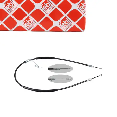 febi 101819 Handbremsseil Bremsseil f&uuml;r FORD Transit/Tourneo Einfachbereifung hinten links