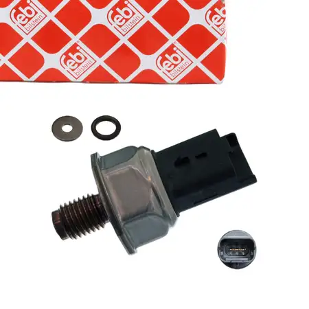febi 45187 Kraftstoffdrucksensor f&uuml;r CITROEN C3 C4 Berlingo PEUGEOT 206 207 307 1.4-1.6HDi