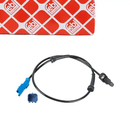 febi ABS Sensor Raddrehzahl f&uuml;r CITROEN C3 3 C4 PEUGEOT 207 1 2 2008 OPEL Crossland hinten